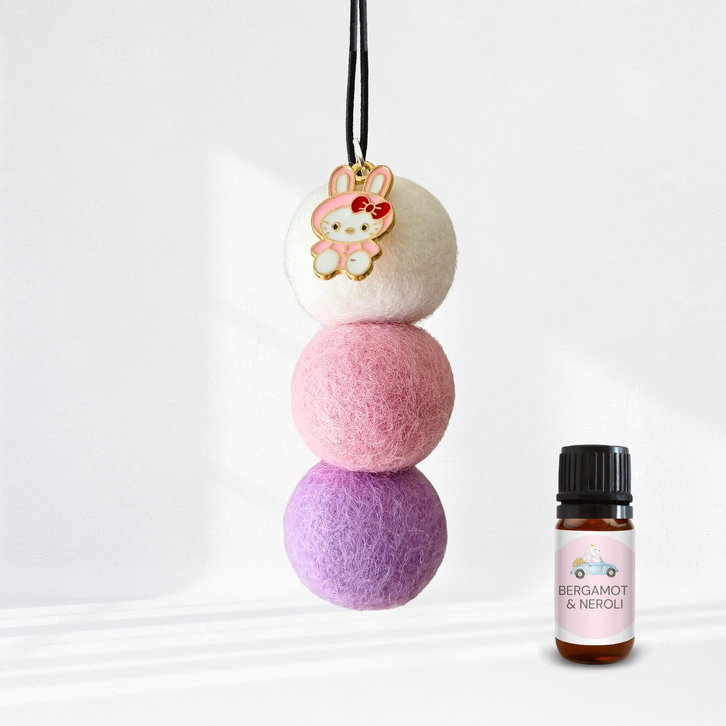 Hanging Felt Car Diffuser – Friendly & Refillable Air Freshener (Hello Kitty design)