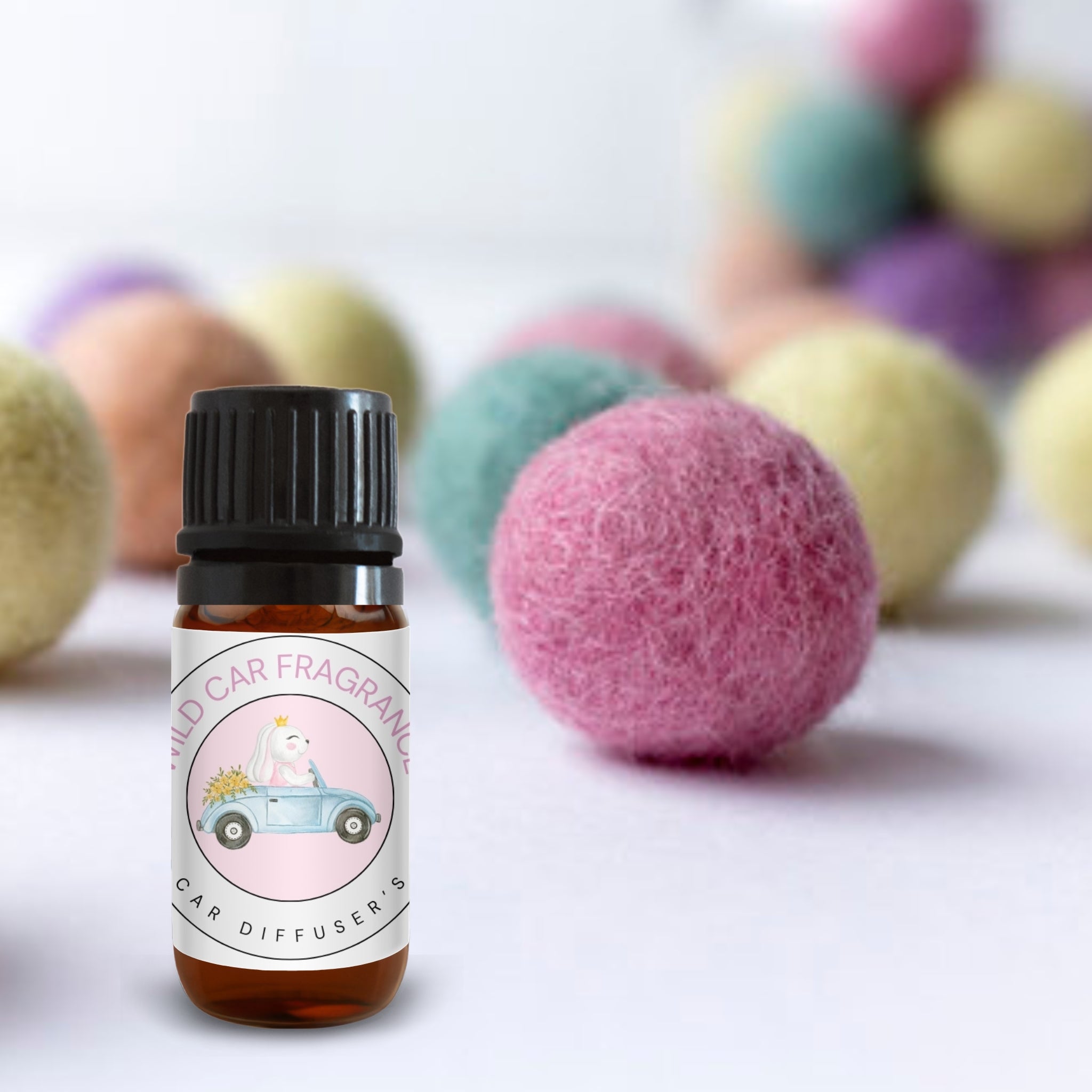 Wild Car Fragrance natural oils in brown bottle with label 
